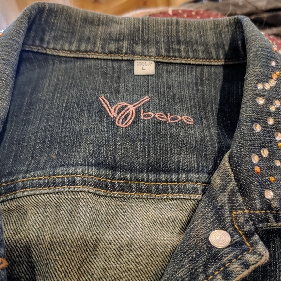 Authentic bebe Rhinstone Jean Jacket - Picture 5 of 5